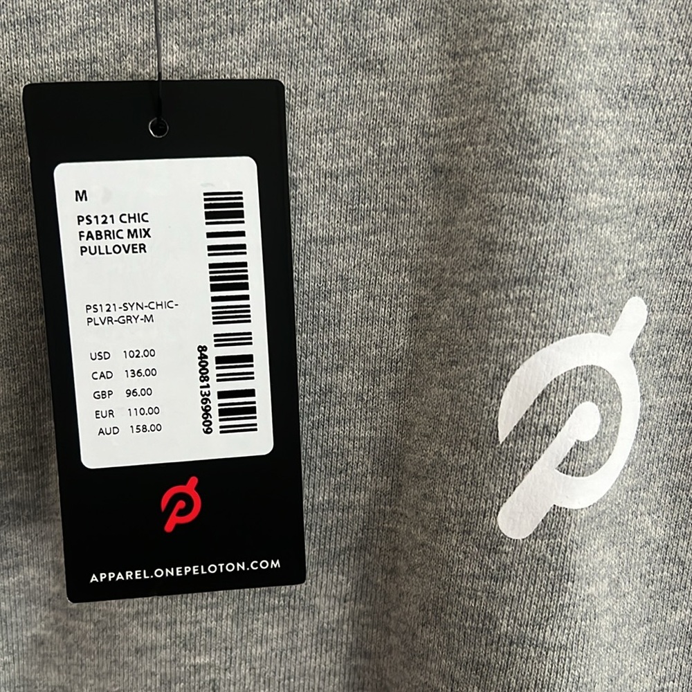 Peloton Chic Fabric Mix Pullover, Size Medium - Picture 3 of 7